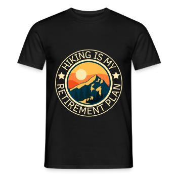 Wandern ist mein Ruhestandsplan - Männer T-Shirt - Schwarz - Vorne - AI Model Male 178 light (178cm)