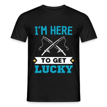 Funny Angler Saying St. Patrick's Day - Men's T-Shirt - black - Front - AI Model Male 178 light (178cm)