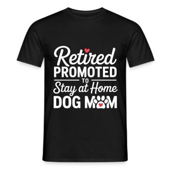 Retired dog owner Pensioner - Men's T-Shirt - black - Front - AI Model Male 178 light (178cm)