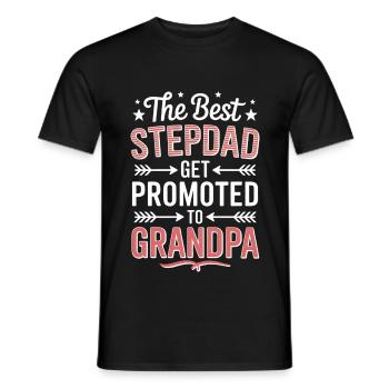 Stiefvater wird Opa Spruch Großvater - Männer T-Shirt - Schwarz - Vorne - AI Model Male 178 light (178cm)