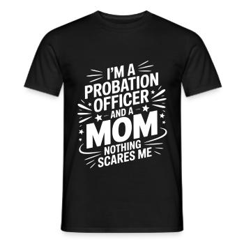 Probation Officer Mom Saying Mother - Men's T-Shirt - black - Front - AI Model Male 178 light (178cm)