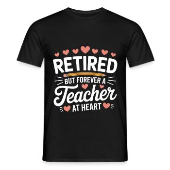 Lehrer im Ruhestand Rente Lehrkraft - Männer T-Shirt - Schwarz - Vorne - AI Model Male 178 light (178cm)
