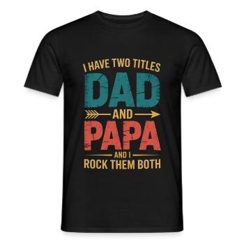 Proud Dad Funny Dad Humor Dad - Men's T-Shirt - black - Front - AI Model Male 178 light (178cm)
