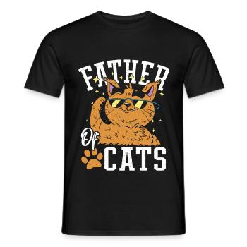 Cat Dad Lunettes de soleil Cat Lover Dad - T-shirt homme - noir - Devant - AI Model Male 178 light (178cm)
