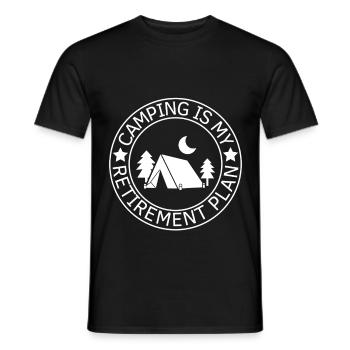 Le camping est mon plan de retraite Camping - T-shirt homme - noir - Devant - AI Model Male 178 light (178cm)