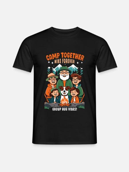 Camp Together Hike Camping - Men's T-Shirt - black