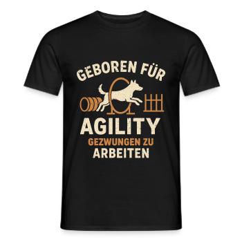Chien Sport Agility Loisir Loisir Équipe Chien - T-shirt homme - noir - Devant - AI Model Male 178 light (178cm)