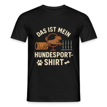 Hundesport Shirt Agility Training Hundeplatz - Männer T-Shirt - Schwarz - Vorne - AI Model Male 178 light (178cm)