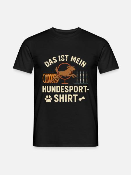Hundesport Shirt Agility Training Hundeplatz - Männer T-Shirt - Schwarz