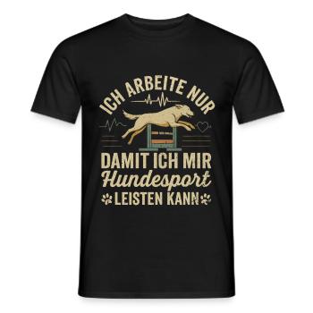 Dog Sport Agility Job Motivation Dog Shirt - T-shirt homme - noir - Devant - AI Model Male 178 light (178cm)