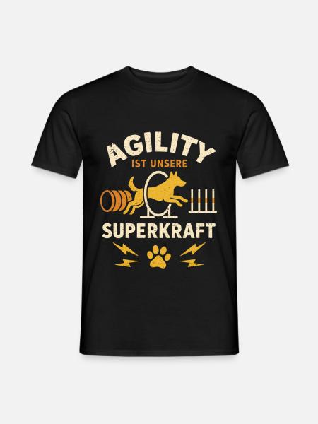 Agility Teampartner Hundeplatz Hundesport Spaß - Männer T-Shirt - Schwarz