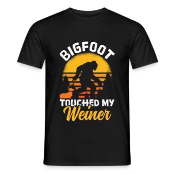 Bigfoot Hat Meinen Weiner Bigfoot Sasquatch - Männer T-Shirt - Schwarz - Vorne - AI Model Male 178 light (178cm)