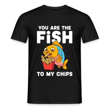 Fisch Und Chips Du Bist Der Fisch Zu Meinen Chips - Männer T-Shirt - Schwarz - Vorne - AI Model Male 178 light (178cm)
