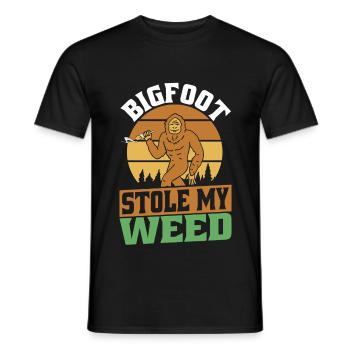 Bigfoot Hat Mein Weed Gestohlen Bigfoot Sasquatch - Männer T-Shirt - Schwarz - Vorne - AI Model Male 178 light (178cm)