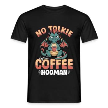 Dragon Coffee Mythical Creatures - Männer T-Shirt - Schwarz - Vorne - AI Model Male 178 light (178cm)