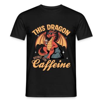 Dragon Coffee Mythical Creatures - Männer T-Shirt - Schwarz - Vorne - AI Model Male 178 light (178cm)