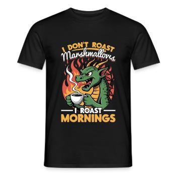 Dragon Coffee Mythical Creatures - Männer T-Shirt - Schwarz - Vorne - AI Model Male 178 light (178cm)