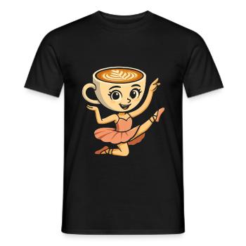 Brainrot Ballerina Cappuccina – Funny Meme - Men's T-Shirt - black - Front - AI Model Male 178 light (178cm)