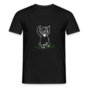 Danse d'ours Encouragé l'idée de cadeau - T-shirt homme - noir - Devant - AI Model Male 178 light (178cm)
