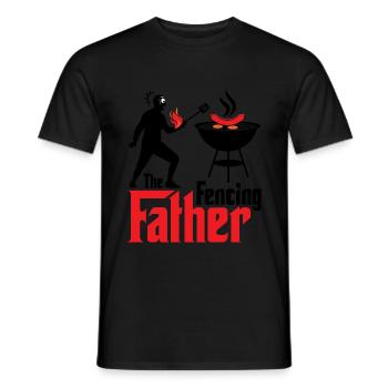 Grillmeister Fechten Grill Geschenkidee - Männer T-Shirt - Schwarz - Vorne - AI Model Male 178 light (178cm)