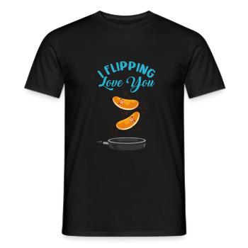 Pan Cake Pfannenkuchen Liebe Paar Geschenk - Männer T-Shirt - Schwarz - Vorne - AI Model Male 178 light (178cm)