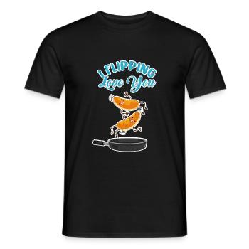 Pan Cake Pfannenkuchen Liebe Paar Geschenk - Männer T-Shirt - Schwarz - Vorne - AI Model Male 178 light (178cm)