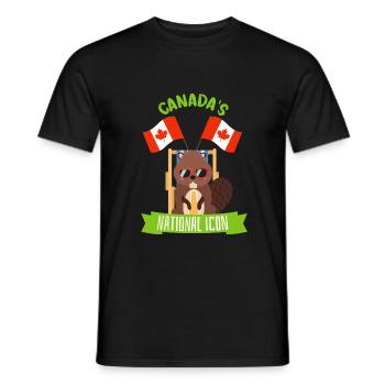 Kanada Wahrzeichen Ahorn swag Geschenk Biber Bier - Männer T-Shirt - Schwarz - Vorne - AI Model Male 178 light (178cm)