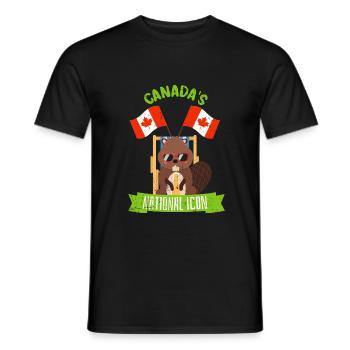 Kanada Wahrzeichen Ahorn swag Geschenk Biber Bier - Männer T-Shirt - Schwarz - Vorne - AI Model Male 178 light (178cm)