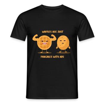 Waffel - Männer T-Shirt - Schwarz - Vorne - AI Model Male 178 light (178cm)