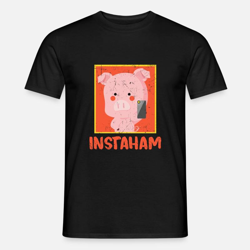 Insta - Männer T-Shirt - Schwarz