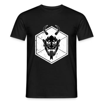 Teufel Satan Tattoo hexagon swag Tattoo Geschenk - Männer T-Shirt - Schwarz - Vorne - AI Model Male 178 light (178cm)