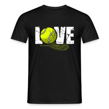 tennis - T-skjorte herre - svart - Foran - AI Model Male 178 light (178cm)
