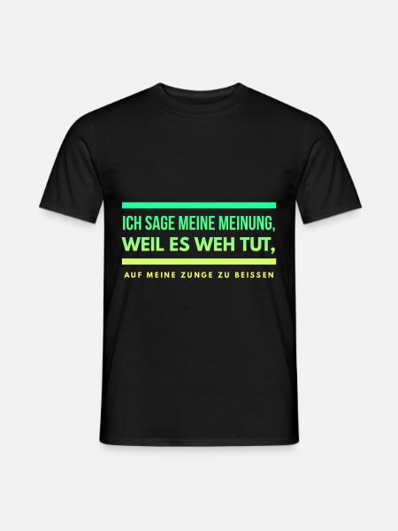Lustiger Spruch Schwarzer Humor Gemein Provokant - Männer T-Shirt - Schwarz