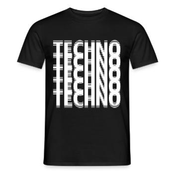 Techno - T-shirt homme - noir - Devant - AI Model Male 178 light (178cm)