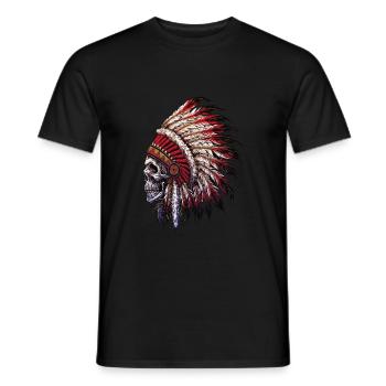 Crâne indien - T-shirt homme - noir - Devant - AI Model Male 178 light (178cm)