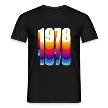 1978 année de naissance - T-shirt homme - noir - Devant - AI Model Male 178 light (178cm)