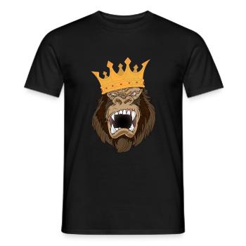 Gorilla King - Le vrai roi de la jungle. - T-shirt homme - noir - Devant - AI Model Male 178 light (178cm)