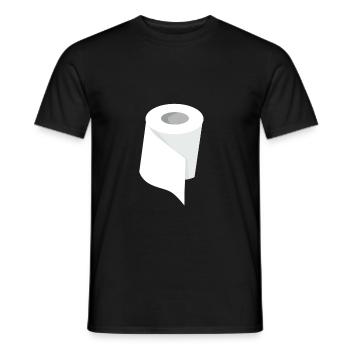 Toilet paper toilet paper roll toilet paper - Men's T-Shirt - black - Front - AI Model Male 178 light (178cm)