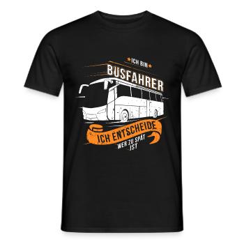Busfahrer für Reisebus - Reisebusfaher - Männer T-Shirt - Schwarz - Vorne - AI Model Male 178 light (178cm)