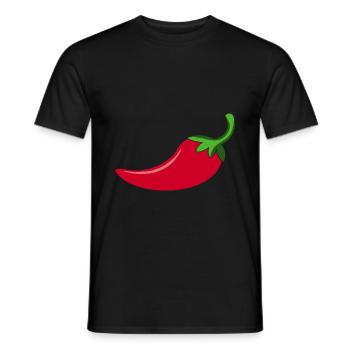 Scharfe Chilly - Männer T-Shirt - Schwarz - Vorne - AI Model Male 178 light (178cm)