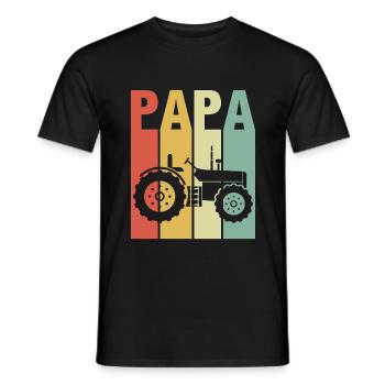 Trecker Papa Traktor Vater Landwirt - Männer T-Shirt - Schwarz - Vorne - AI Model Male 178 light (178cm)