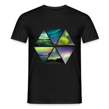 Lumières polaires - T-shirt homme - noir - Devant - AI Model Male 178 light (178cm)