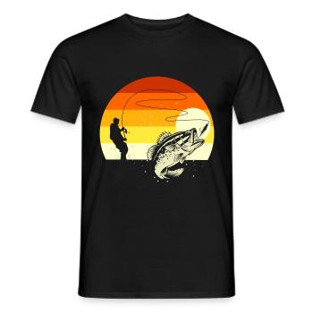 Fliegenfischen Angeln Fliegenfischer Geschenk - Männer T-Shirt - Schwarz - Vorne - AI Model Male 178 light (178cm)
