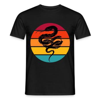 snake - Men's T-Shirt - black - Front - AI Model Male 178 light (178cm)