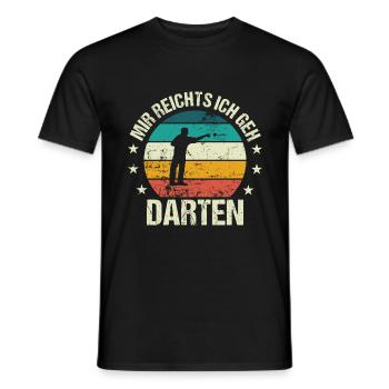 Mir Reichts Ich Geh Darten Dartspieler Darts - Männer T-Shirt - Schwarz - Vorne - AI Model Male 178 light (178cm)