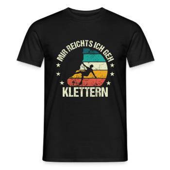 Climbing Boulderer Climber Bouldering Saying - Men's T-Shirt - black - Front - AI Model Male 178 light (178cm)