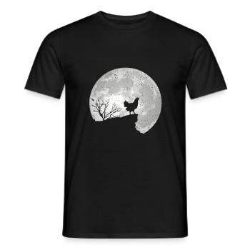 Poulets agriculture ferme lune lune - T-shirt homme - noir - Devant - AI Model Male 178 light (178cm)