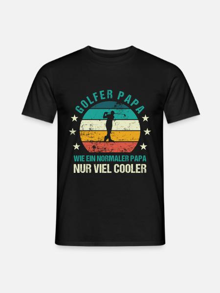 Golfer Papa Golfen Vater Golfspieler Vatertag - Männer T-Shirt - Schwarz