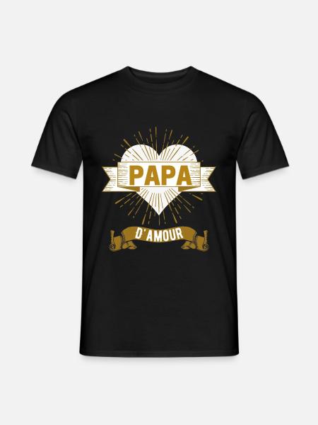 Papa d'Amour - T-shirt homme - noir