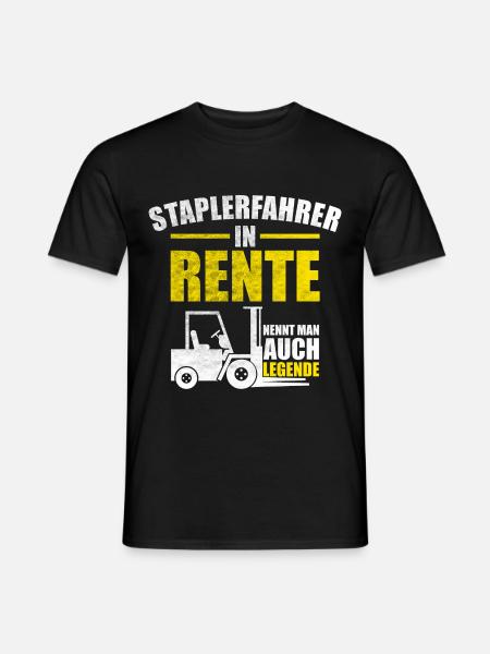 Rente Staplerfahrer Lagerist Ruhestand Pension - Männer T-Shirt - Schwarz